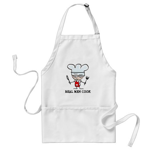 Echte mannen koken schort (Voorkant)