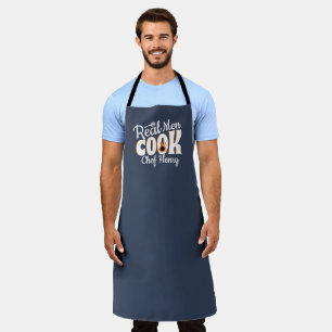 Echte Mannen Koken Script Chef Cadeau Schort