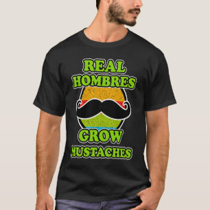 Echte mannen laten snorren groeien voor Mexicaanse T-shirt