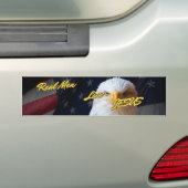 Echte mannen Liefde Jesus met Eagle Bumpersticker (Op auto)