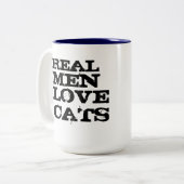 Echte Mannen Liefde Katten Mok (Voorkant links)