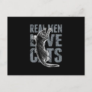 Echte Mannen liefdeskatten in een drukke stijl Briefkaart