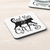 Echte Mannen liefdeskatten in stijlvol design Onderzetter (Linkerzijde)