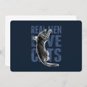 Echte Mannen liefdeskatten op blauw staal (Voorkant / Achterkant)