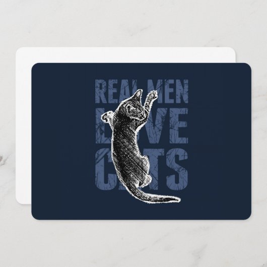Echte Mannen liefdeskatten op blauw staal (Voorkant / Achterkant)