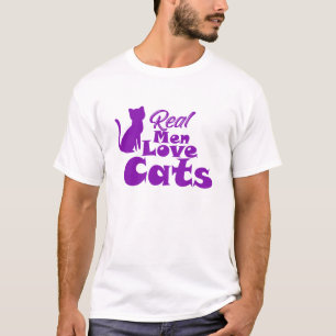 Echte Mannen Liefhebben Katten – Cadeaus voor Kat- T-shirt