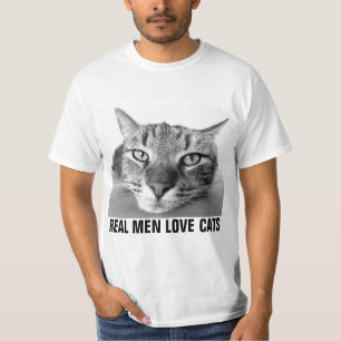 Echte Mannen Liefhebben Katten, Mensenkat T-shirts