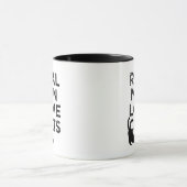 Echte Mannen Love Cats grappige koffie mok (Midden)