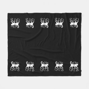 Echte Mannen Love Cats Jazzy Style Fleece Deken
