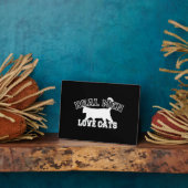 Echte Mannen Love Cats Silhouette Fotoplaat (Zijkant)