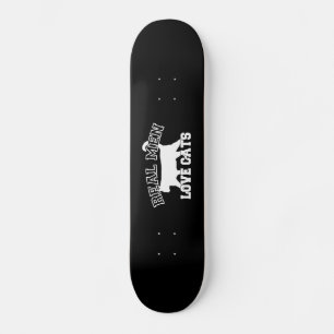 Echte Mannen Love Cats Silhouette Skateboard