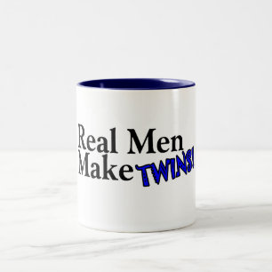 Echte Mannen maken tweelingen (B) Tweekleurige Koffiemok