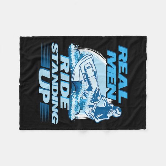 Echte Mannen met een oplopend Jet Skiend-ontwerp Fleece Deken (Voorkant (Horizontaal))