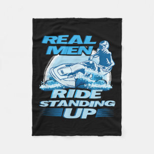 Echte Mannen met een oplopend Jet Skiend-ontwerp Fleece Deken