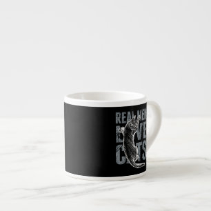 Echte Mannen met liefdeskatten in een grunge stijl Espresso Kop