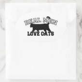 Echte Mannen Ovale Sticker (Tas)