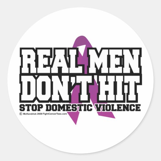 Echte Mannen passen niet Ronde Sticker (Voorkant)