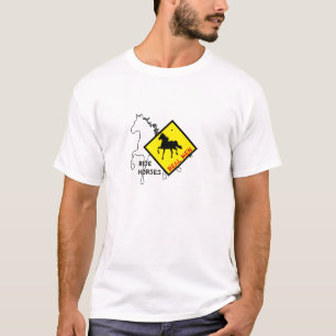 Echte Mannen Rijden op Paarden & Black Horse Party T-shirt