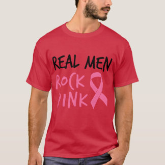 Echte Mannen Rocken Roze in de Strijd tegen Borstk T-shirt