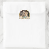Echte Mannen Ronde Sticker (Tas)