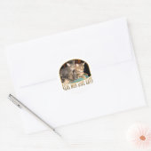 Echte Mannen Ronde Sticker (Envelop)