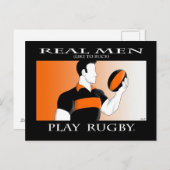 Echte Mannen: Rugby Briefkaart (Voorkant / Achterkant)