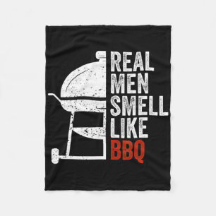 Echte Mannen Ruiken Naar Barbecue Funny Bbq Grille Fleece Deken