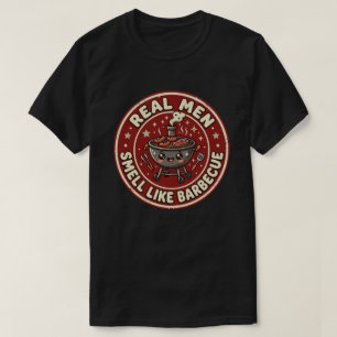 Echte Mannen Ruiken Naar Barbecue Klassieke BBQ T-shirt
