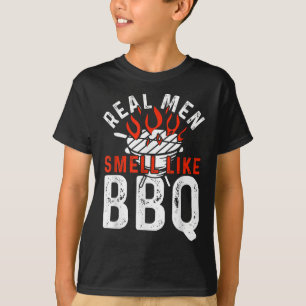 Echte Mannen ruiken naar BBQ Funny BBQ Smoker Barb T-shirt