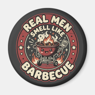 Echte Mannen Ruiken Naar BBQ Grappig Geschenk vo Magneet