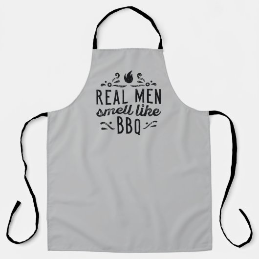 Echte Mannen Ruiken Naar BBQ Schort (Voorkant)