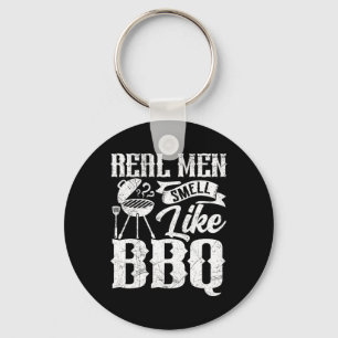 Echte Mannen Ruiken Naar Byrbecue Bbq Smoker Byrbe Sleutelhanger