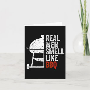 Echte Mannen ruiken naar Byrbecue Funny BBQ Grilli Kaart