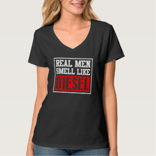 Echte Mannen Ruiken Naar Diesel Grappige Automonte T-shirt