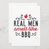Echte Mannen smeren als BBQ Bedankkaart (Voorkant / Achterkant)