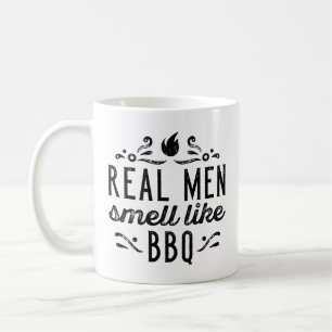 Echte Mannen smeren als BBQ Koffiemok