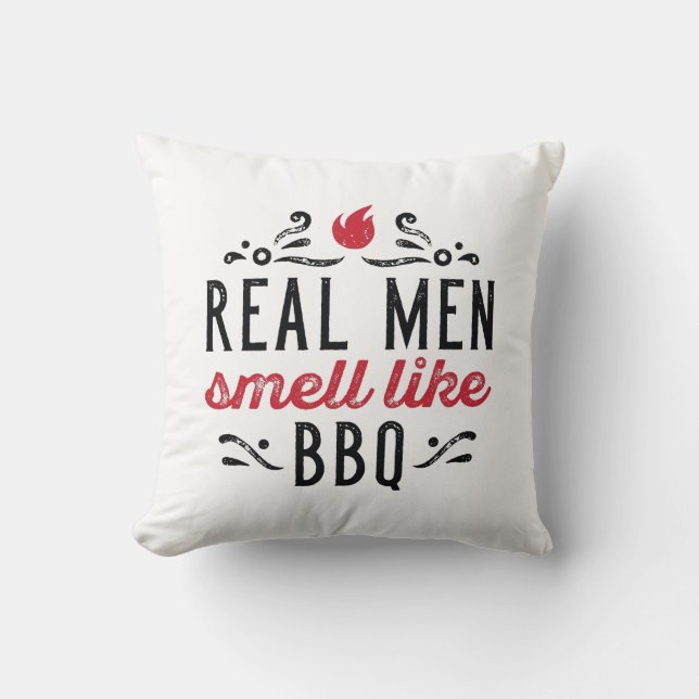 Echte Mannen smeren als BBQ Kussen (Voorkant)