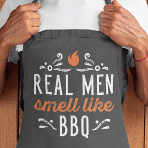 Echte Mannen smeren als BBQ-Schort Schort