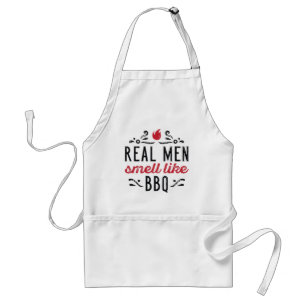 Echte Mannen smeren als BBQ Standaard Schort