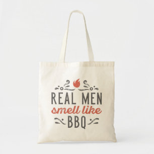 Echte Mannen smeren als BBQ Tote Bag