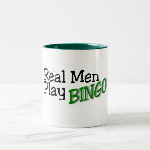 Echte Mannen spelen Bingo Tweekleurige Koffiemok