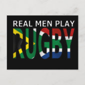 Echte Mannen spelen in Rugby Zuid-Afrika Briefkaart (Voorkant)