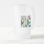 Echte Mannen spelen in Rugby Zuid-Afrika Matglas Bierpul (Voorkant rechts)