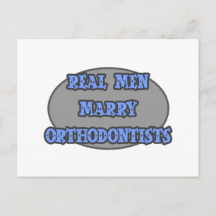 Echte Mannen trouwen met orthodontisten Briefkaart