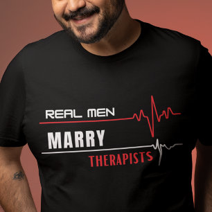Echte Mannen trouwen therapeuten T-shirt