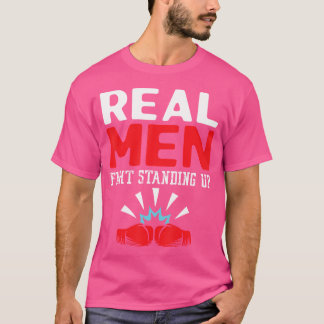 Echte Mannen Vechten Staande Boksen Vecht Fit Flyw T-shirt