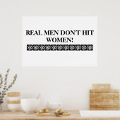 ECHTE MANNEN VERHINDEREN VROUWEN POSTER NIET! (Keuken)