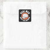 Echte Mannen... Vierkante Sticker (Tas)