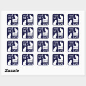 Echte Mannen Vierkante Sticker (Vel)