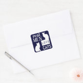 Echte Mannen Vierkante Sticker (Envelop)
